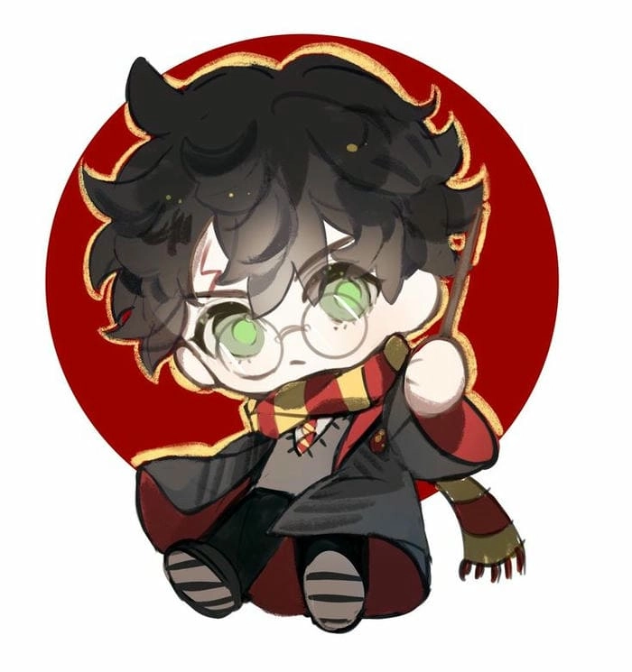 Không khí lễ hội cùng harry potter chibi christmas
