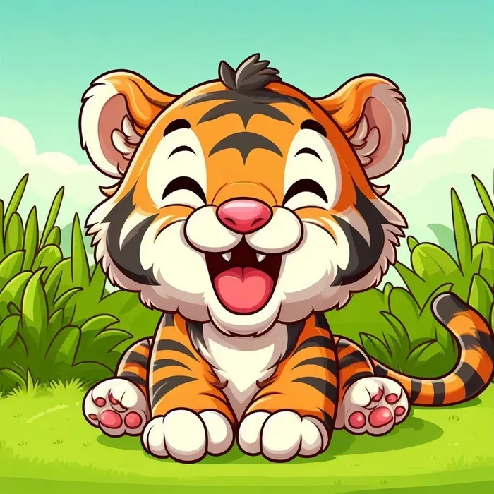 Tải nhanh hình vẽ con hổ chibi sáng tạo