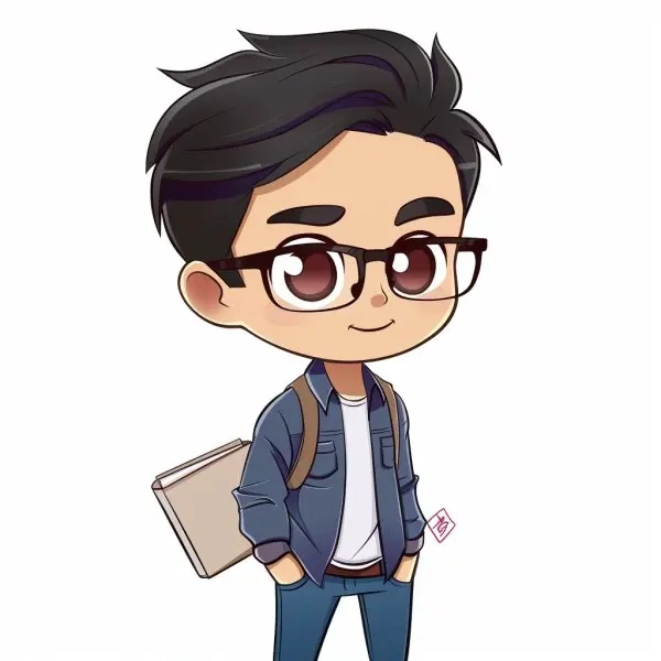 Hình ảnh học sinh chibi truyền cảm hứng học tập