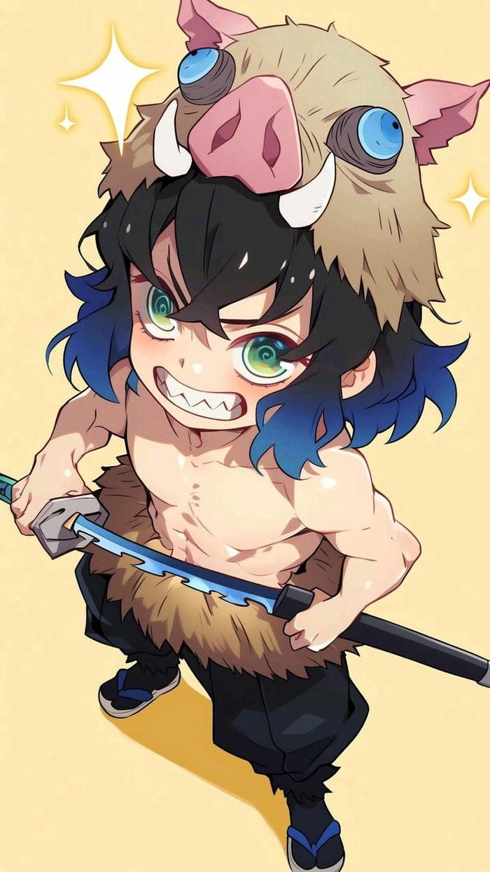 Hình tượng inosuke chibi đầy sống động