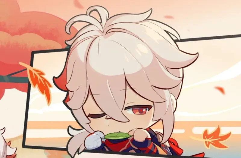 Tải về ngay bộ kazuha chibi sticker đáng yêu