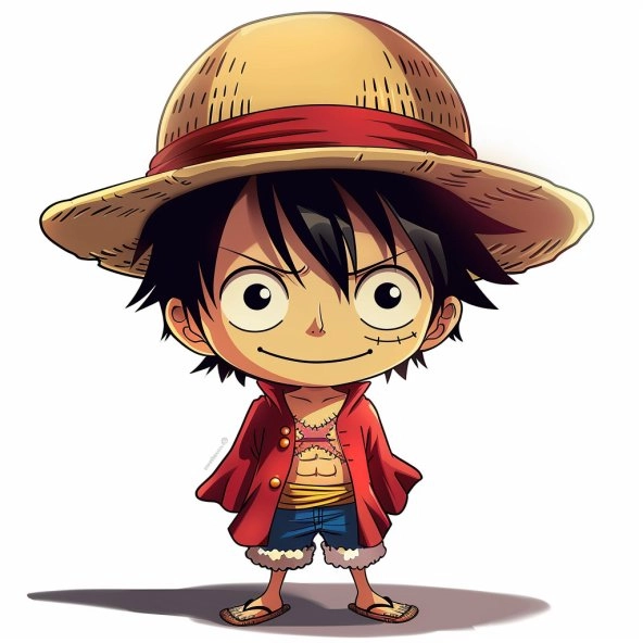 Phong cách cực chất của luffy chibi ngầu
