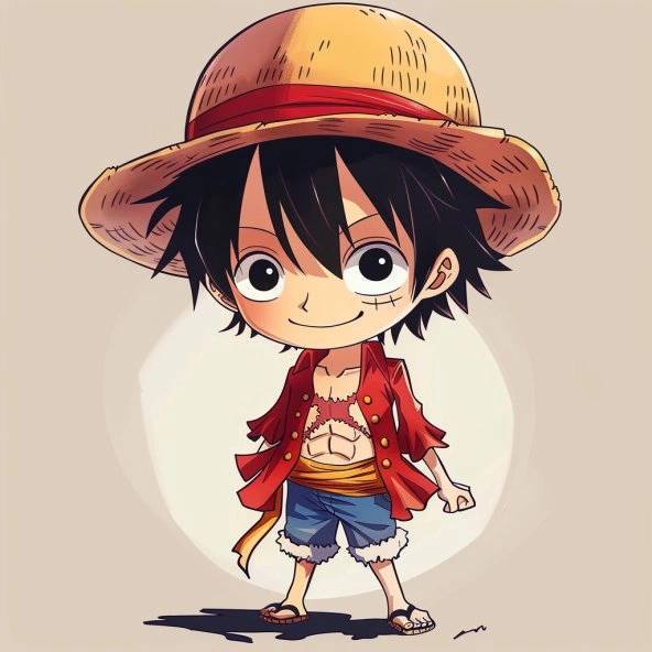 Siêu phẩm hình luffy gear 5 chibi hấp dẫn