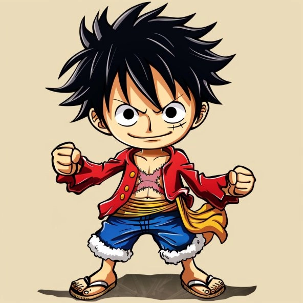 Cách đơn giản để vẽ luffy cute chuẩn nét