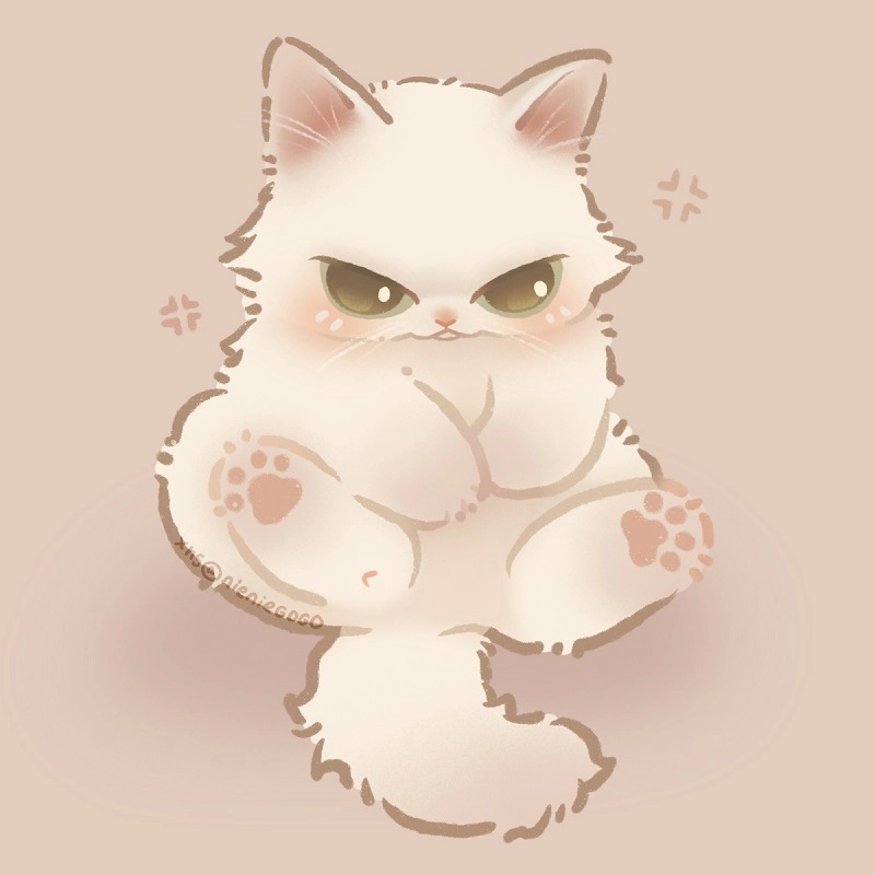 Lưu ngay hình ảnh con mèo chibi cute