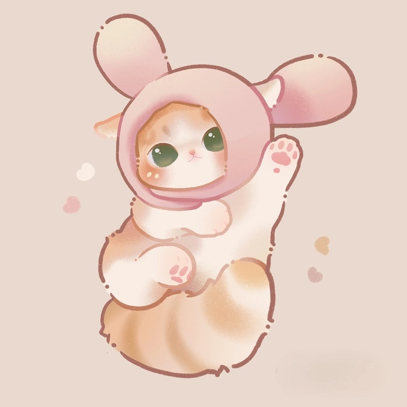 Hình con mèo cute chibi nổi bật