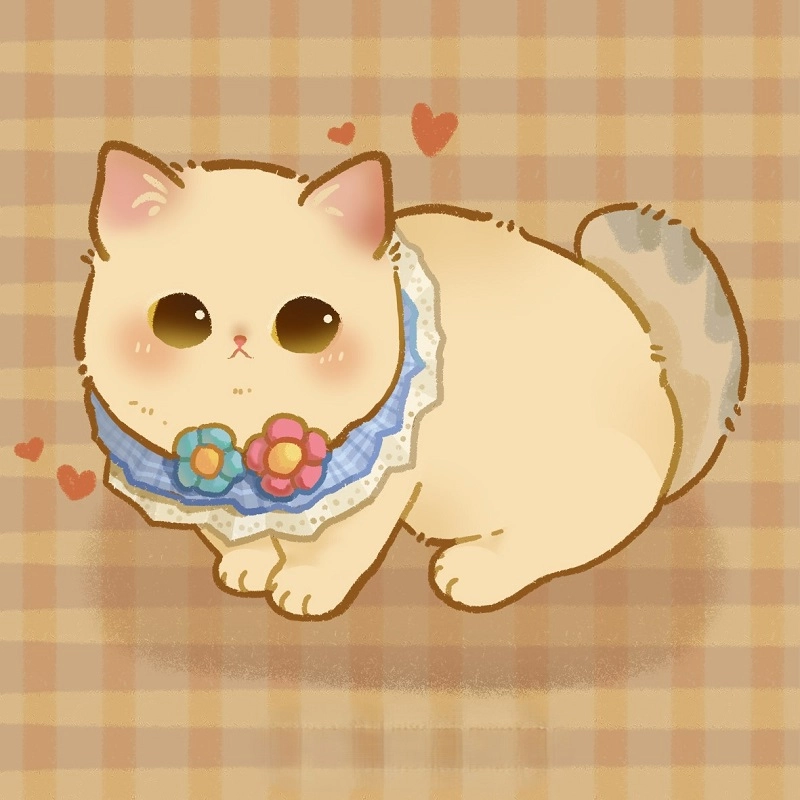 Chibi mèo con nhỏ nhắn đáng yêu