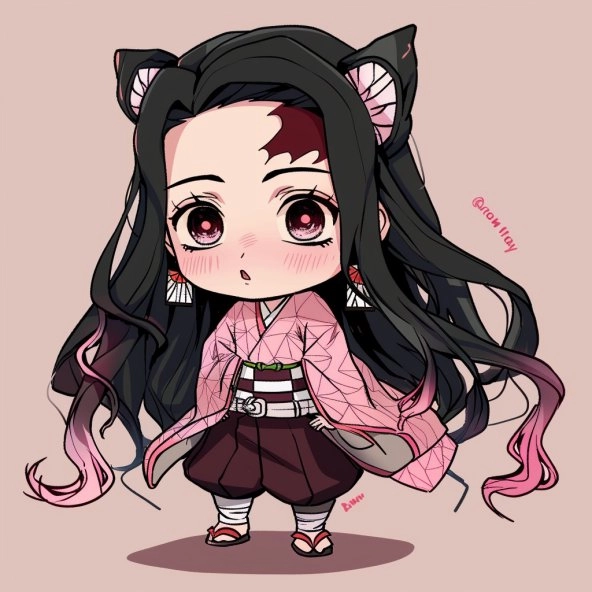 Nezuko chibi phiên bản dễ thương