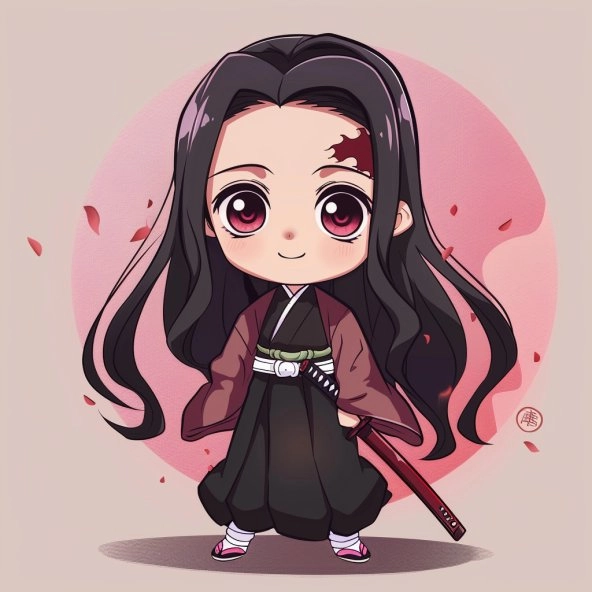 Bộ sưu tập cute vẽ nezuko chibi đơn giản
