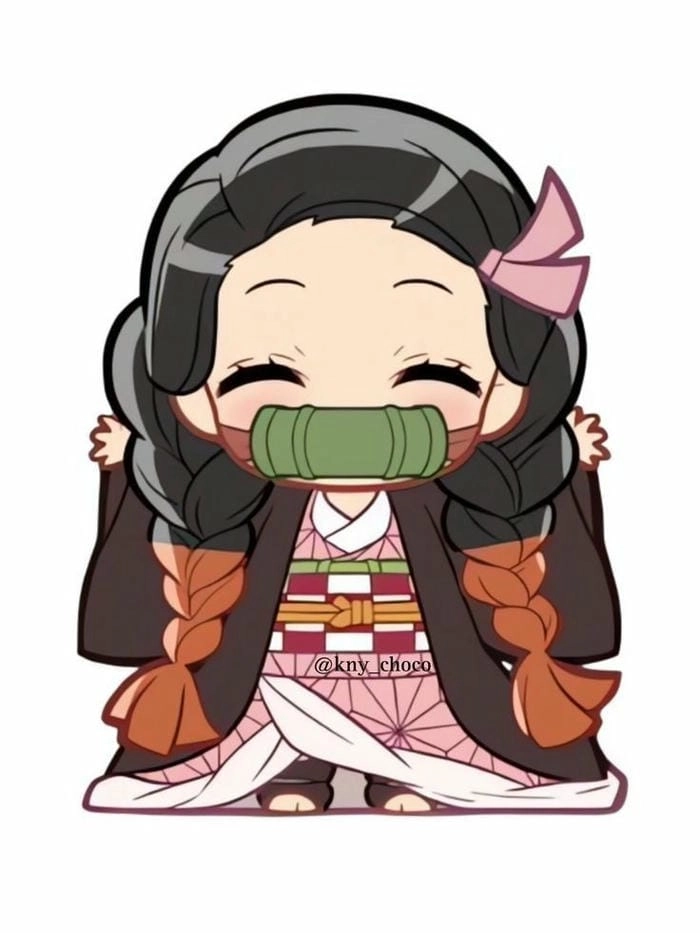 Hình nezuko chibi cute đáng yêu