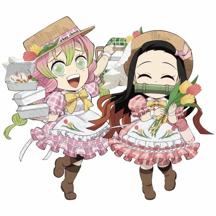 Ảnh anime nezuko chibi cute thu hút