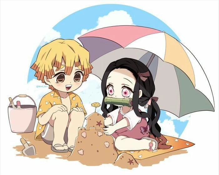 Tạo hình kamado nezuko chibi ấn tượng