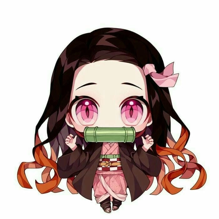 Mẫu nezuko chibi cute đơn giản đẹp