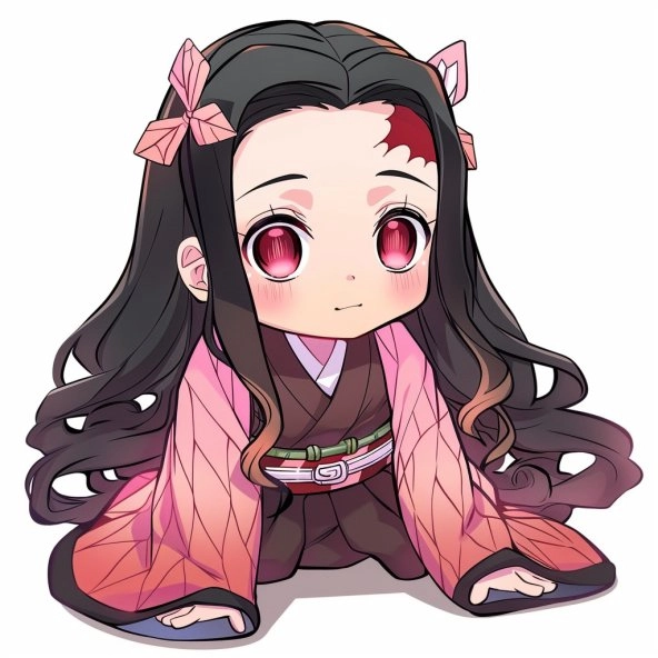 Bộ ảnh anime kawaii nezuko chibi độc đáo