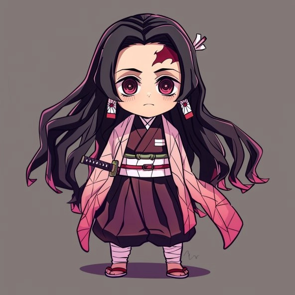 Tải ngay ảnh nezuko chibi dễ vẽ nổi bật