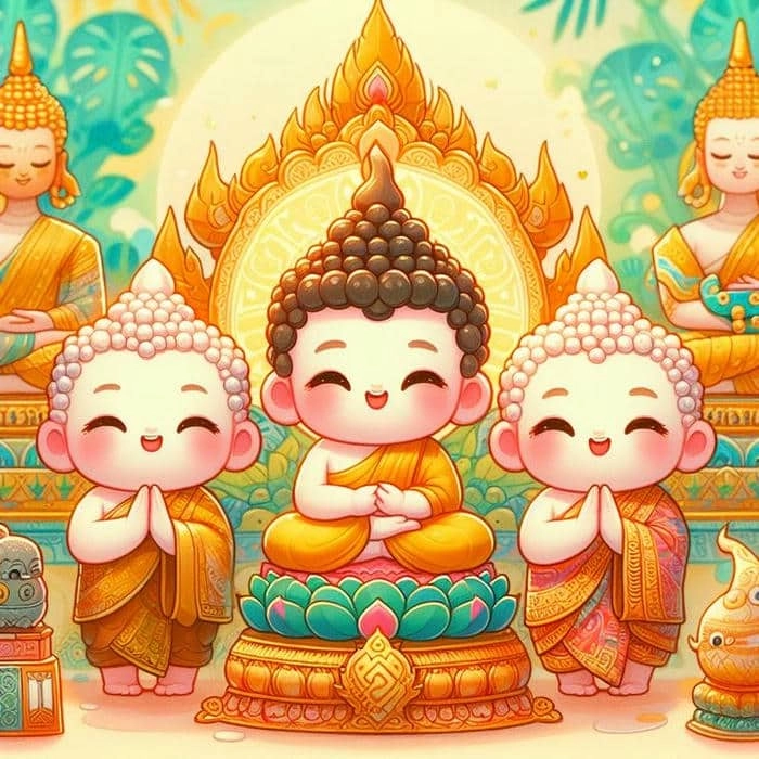 Tải ngay hình nền phật chibi đẹp mắt