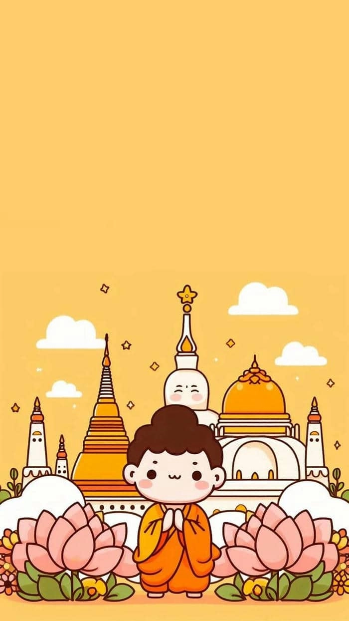 Chạm đến tâm linh với hình đức phật chibi