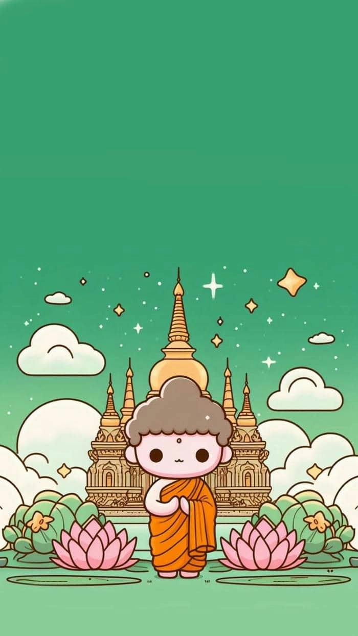 Thành tâm niệm nam mô a di đà phật chibi