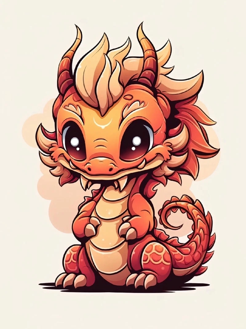 Tạo điểm nhấn với con rồng chibi cực ngầu