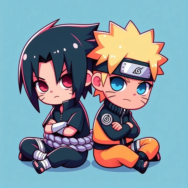 Naruto và sasuke chibi tung chiêu bá đạo