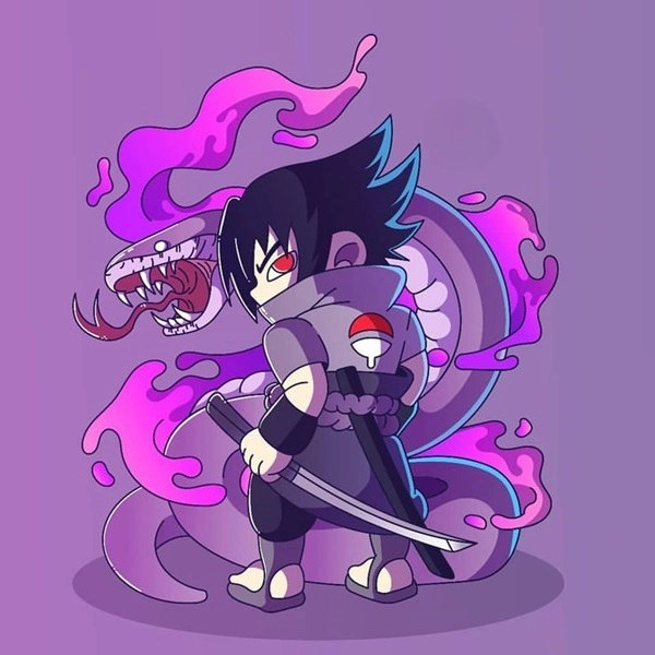 Sasuke chibi gif sống động từng khung hình