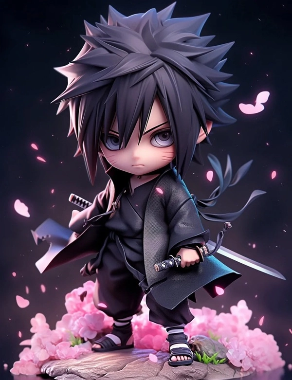 Hình nền sasuke chibi độc đáo cho điện thoại