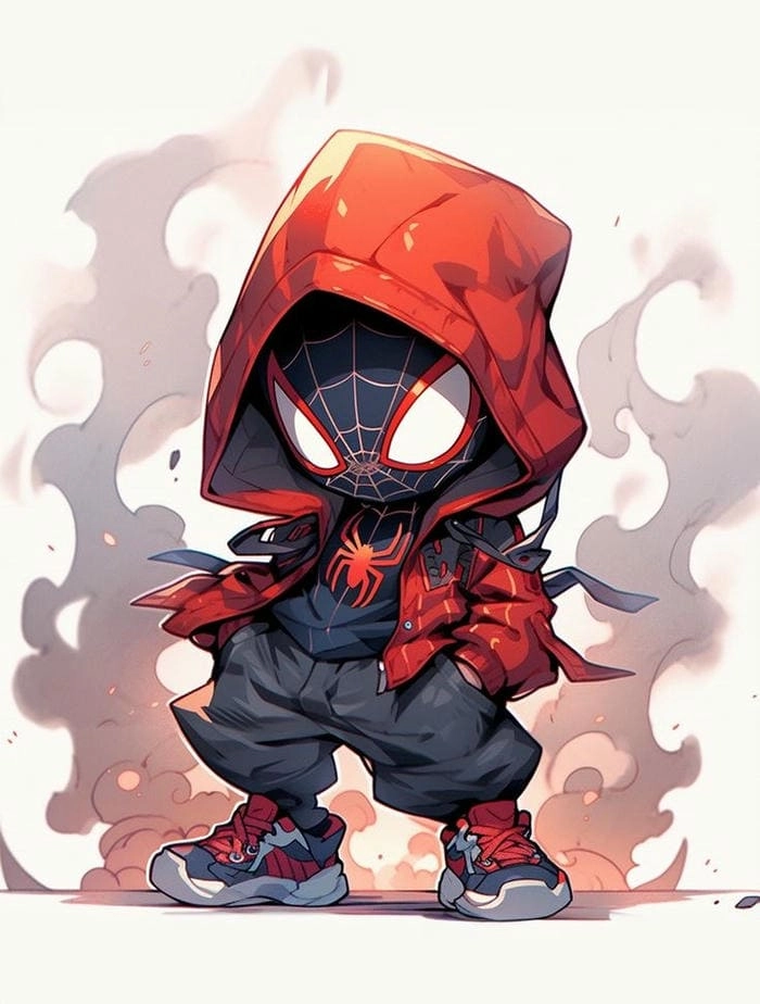Hướng dẫn cách vẽ spider man chibi từng bước