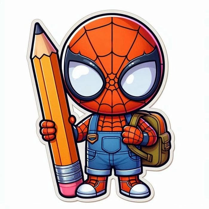 Bé vui học với tranh tô màu spider man chibi siêu đẹpBé vui học với tranh tô màu spider man chibi siêu đẹp