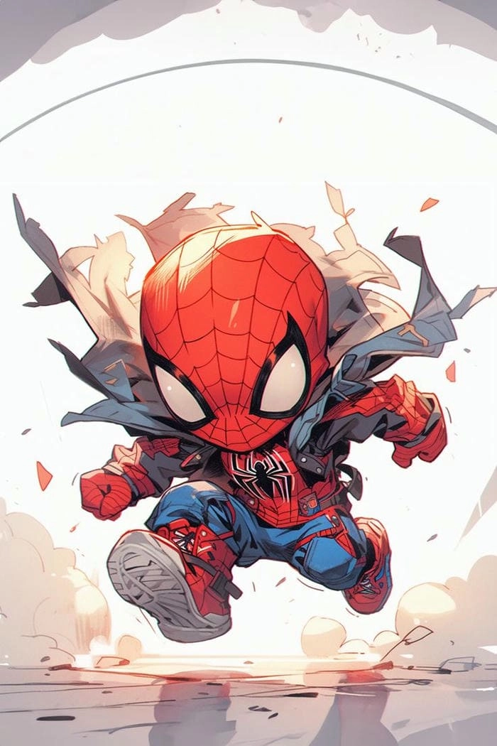 Chiêm ngưỡng loạt hình spider man chibi dễ thương