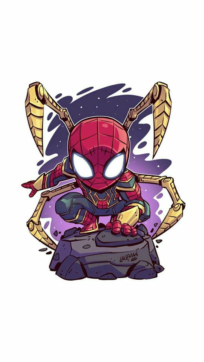 Cách chibi spider man drawing easy cho bé
