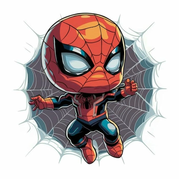 Mẫu ảnh spider man 2099 chibi đầy sáng tạo
