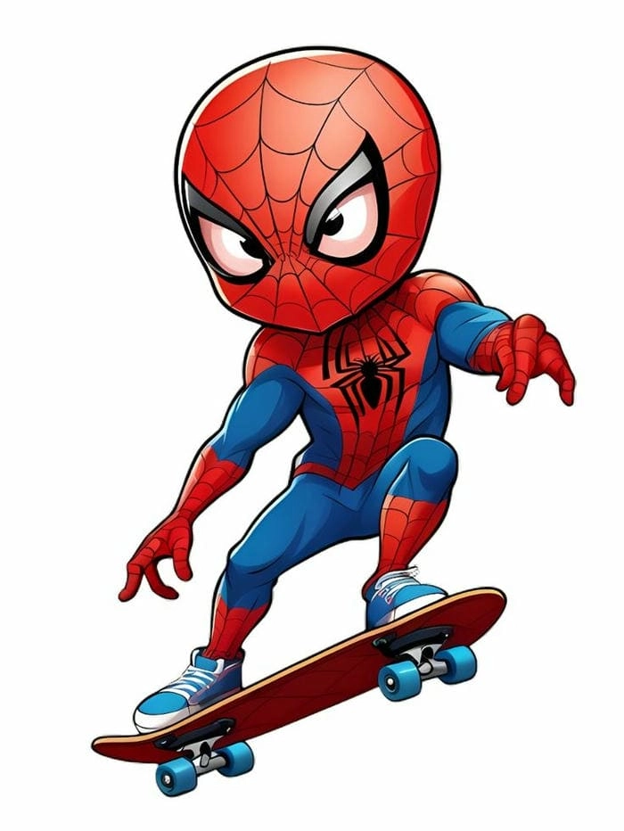 Tư thế chibi spider man swinging siêu ngầu