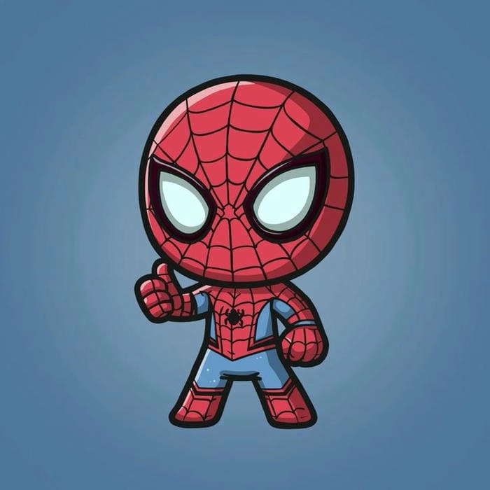Tổng hợp hình vẽ spider man chibi dễ thực hành