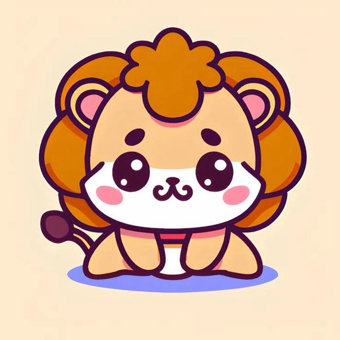 Tổng hợp ảnh sư tử chibi cute cực dễ thương