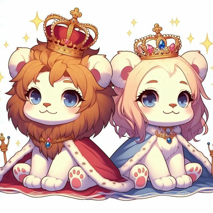 Ảnh cung sư tử chibi theo phong cách dễ thương