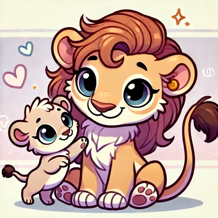 Bộ ảnh chibi sư tử nổi bật dành cho bạn trẻ