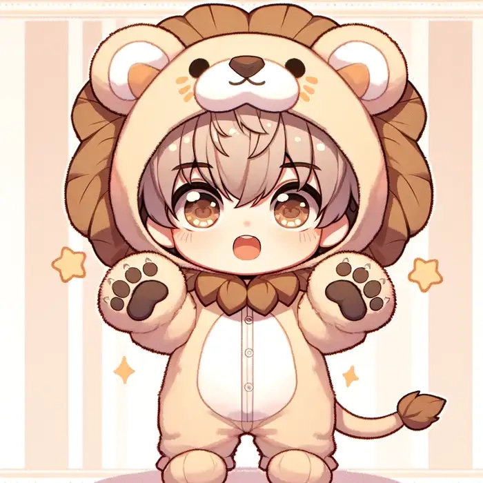 Tải ngay hình nền cung sư tử chibi siêu đẹp