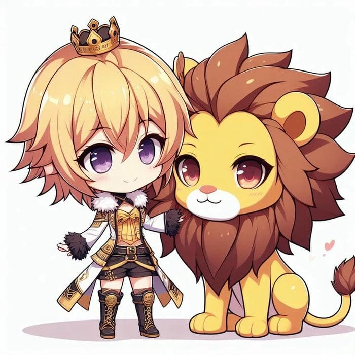 Ngắm nhìn mẫu sư tử chibi cute đáng yêu