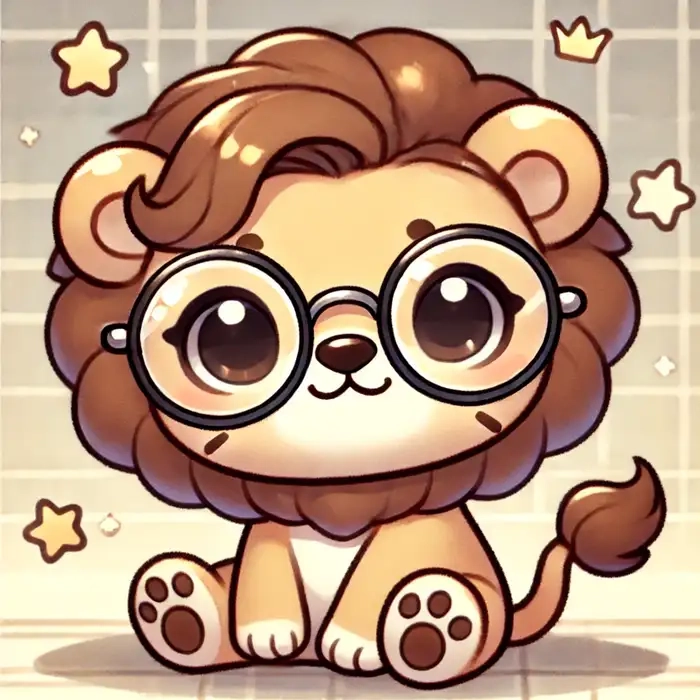 Tạo hình chibi vẽ sư tử cute dành cho bạn nhỏ