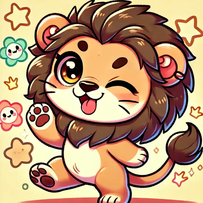 Tải về ngay hình sư tử chibi chuẩn sắc nét