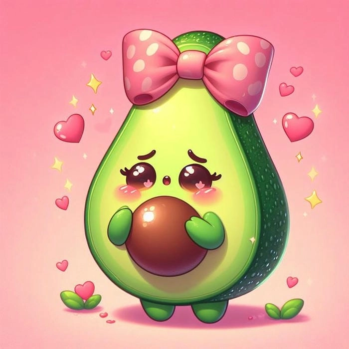 Khám phá ngay hình trái bơ chibi dễ thương