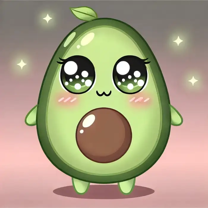 Bộ sưu tập đầy màu sắc trái cây chibi