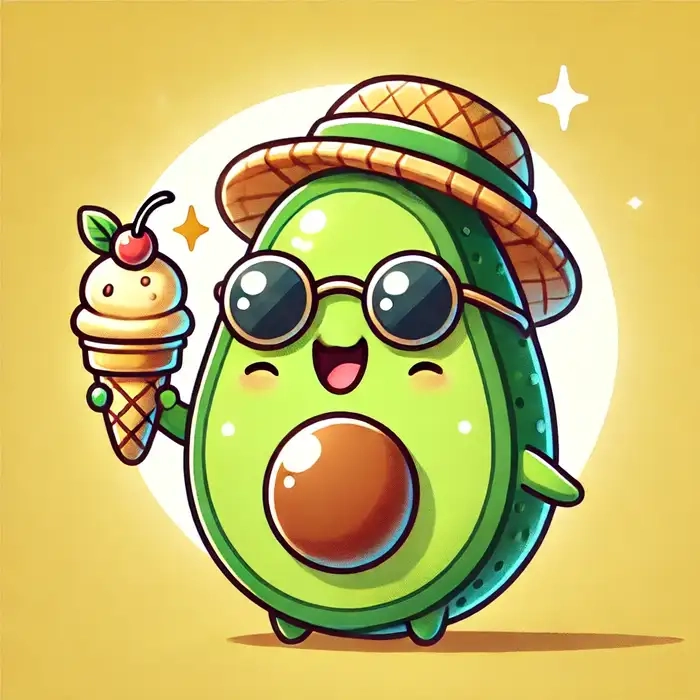 Cài ngay hình nền trái bơ chibi cực xinh