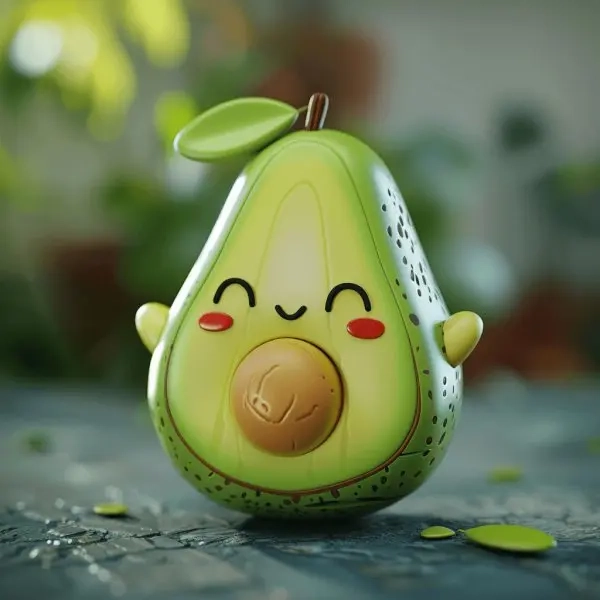 Tải về ngay hình trái bơ chibi cute cực xinh