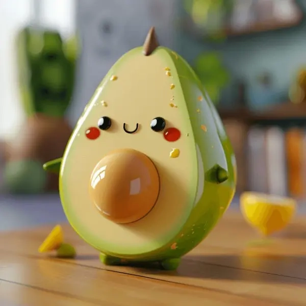 Đặt avatar hình trái bơ chibi cute siêu đáng yêu