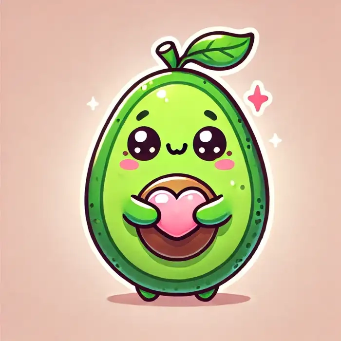 Top mẫu hình trái bơ chibi cực chill