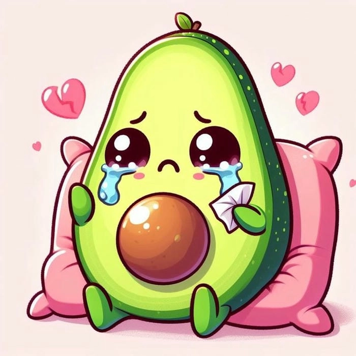 Lưu ngay bộ ảnh bơ chibi dễ thương