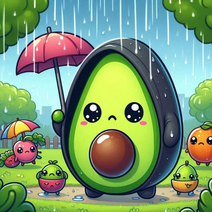 Tải ngay bộ hình chibi quả bơ dễ mến