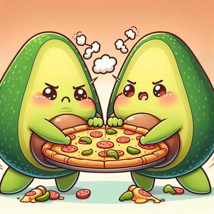 Thế giới dễ thương với ảnh trái bơ chibi