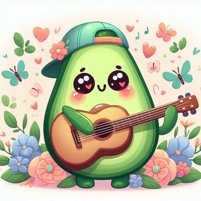 Mẫu quả bơ chibi nổi bật siêu xinh